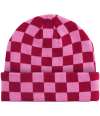 BB531 (B531) Checkerboard Beanie Classic Red / True Pink colour image